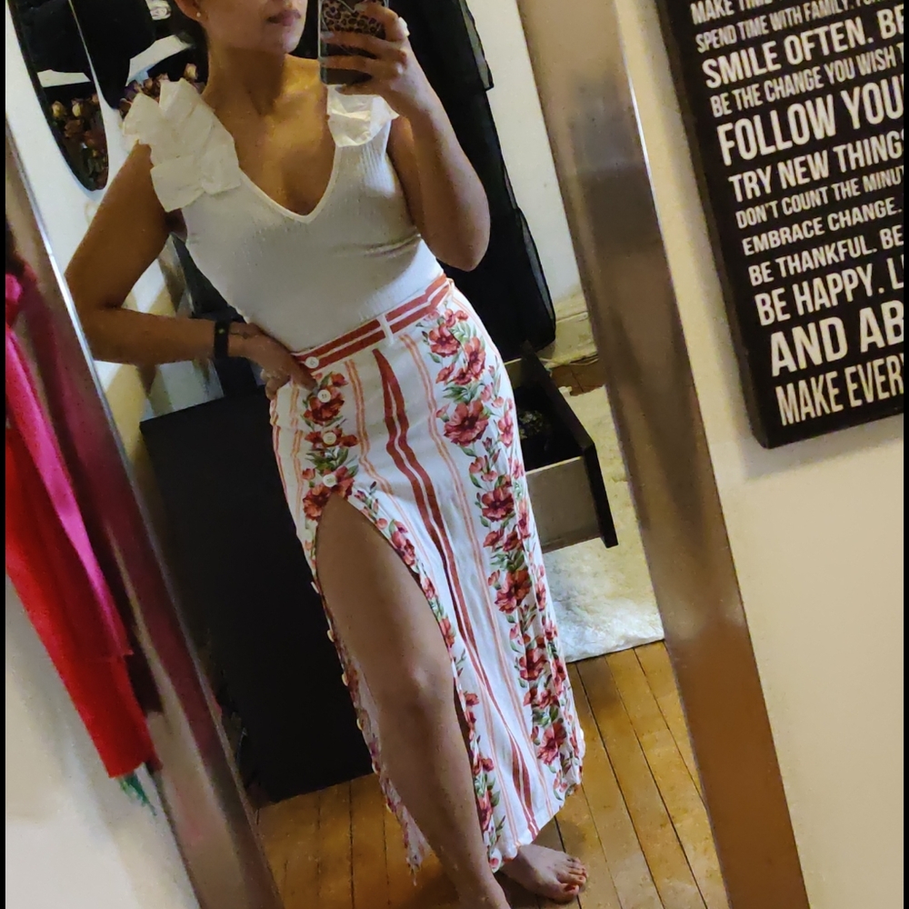 floral maxi skirt